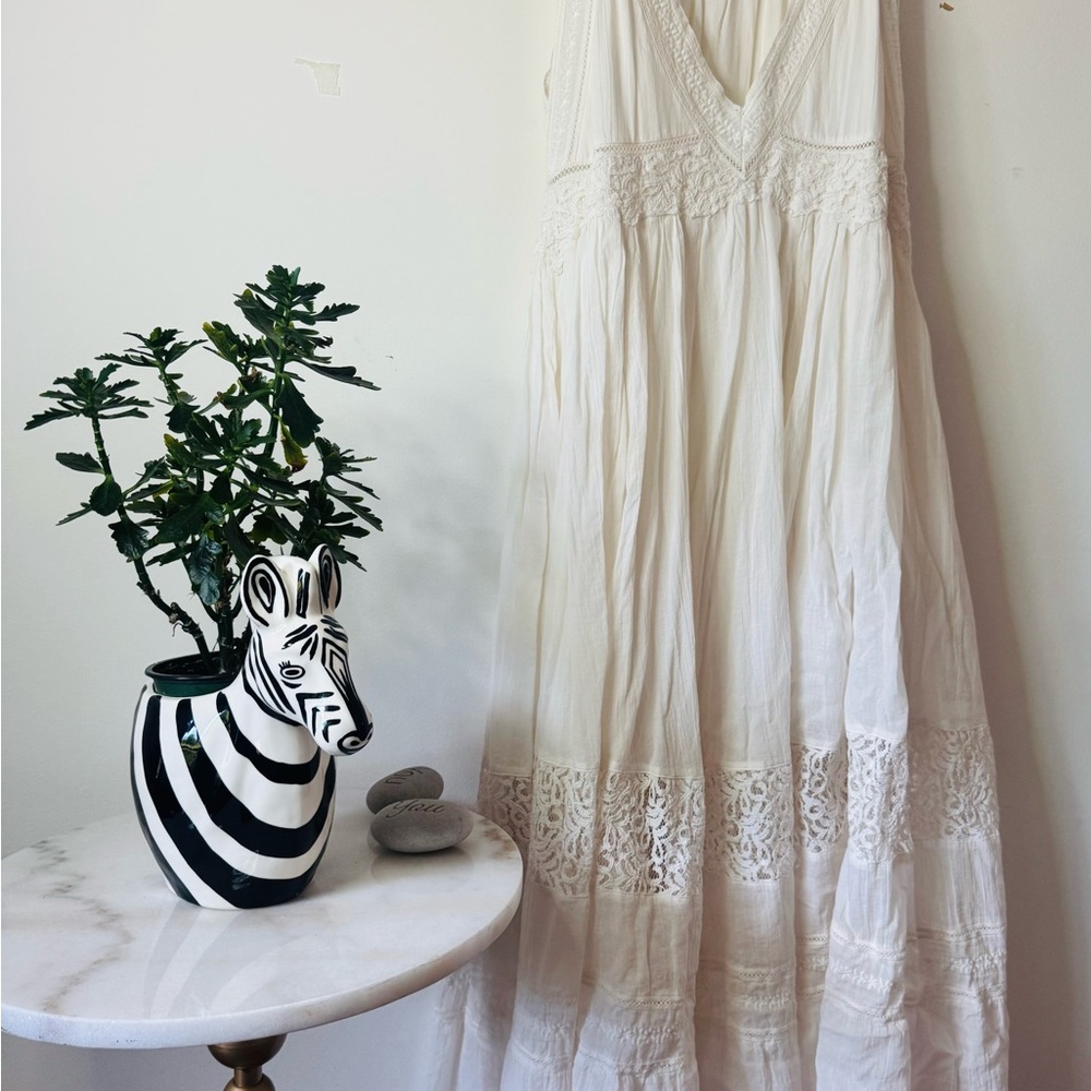 Carla Lace Dress in Ivory Lace Maxi Dress